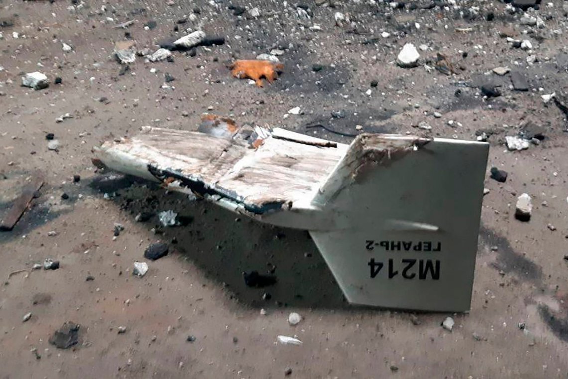 FILE - This undated photograph released by the Ukrainian military's Strategic Communications Directorate shows the wreckage of what Kyiv has described as an Iranian Shahed drone downed near Kupiansk, Ukraine. The U.S. is imposing sanctions on firms and entities accused of being involved in the transfer of Iranian drones to Russia for use in Vladimir Putin’s ongoing invasion of Ukraine. (Ukrainian military's Strategic Communications Directorate via AP, File) FILE - This undated photograph released by the Ukrainian military's Strategic Communications Directorate shows the wreckage of what Kyiv has described as an Iranian Shahed drone downed near Kupiansk, Ukraine. The U.S. is imposing sanctions on firms and entities accused of being involved in the transfer of Iranian drones to Russia for use in Vladimir Putin’s ongoing invasion of Ukraine. (Ukrainian military's Strategic Communications Directorate via AP, File)