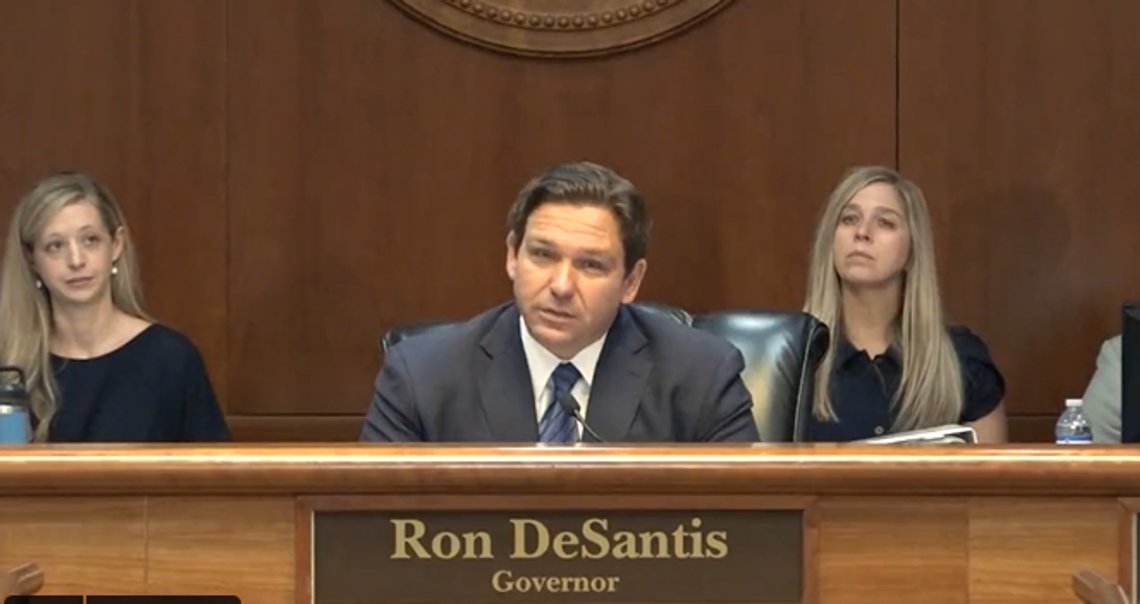 Floridas populære guvernør Ron DeSantis (R) vil ikke gi makten til hverken WEF eller WHO. Skjermdump YouTube Floridas populære guvernør Ron DeSantis (R) vil ikke gi makten til hverken WEF eller WHO. Skjermdump YouTube