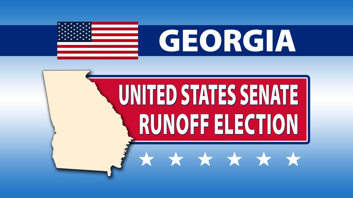 Georgia United States Senate Runoff Election with a USA flag. Photo: Shutterstock, Felipe Sanchez, United States Georgia United States Senate Runoff Election with a USA flag. Photo: Shutterstock, Felipe Sanchez, United States