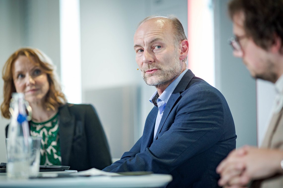 Oslo 20220502.
Leder av Fritt ord Knut Olav Åmås under fremleggelsen av av den internasjonale pressefrihetsindeksen på Nobelsfredsenter i Oslo.
Foto: Alf Simensen / NTB Oslo 20220502.
Leder av Fritt ord Knut Olav Åmås under fremleggelsen av av den internasjonale pressefrihetsindeksen på Nobelsfredsenter i Oslo.
Foto: Alf Simensen / NTB
