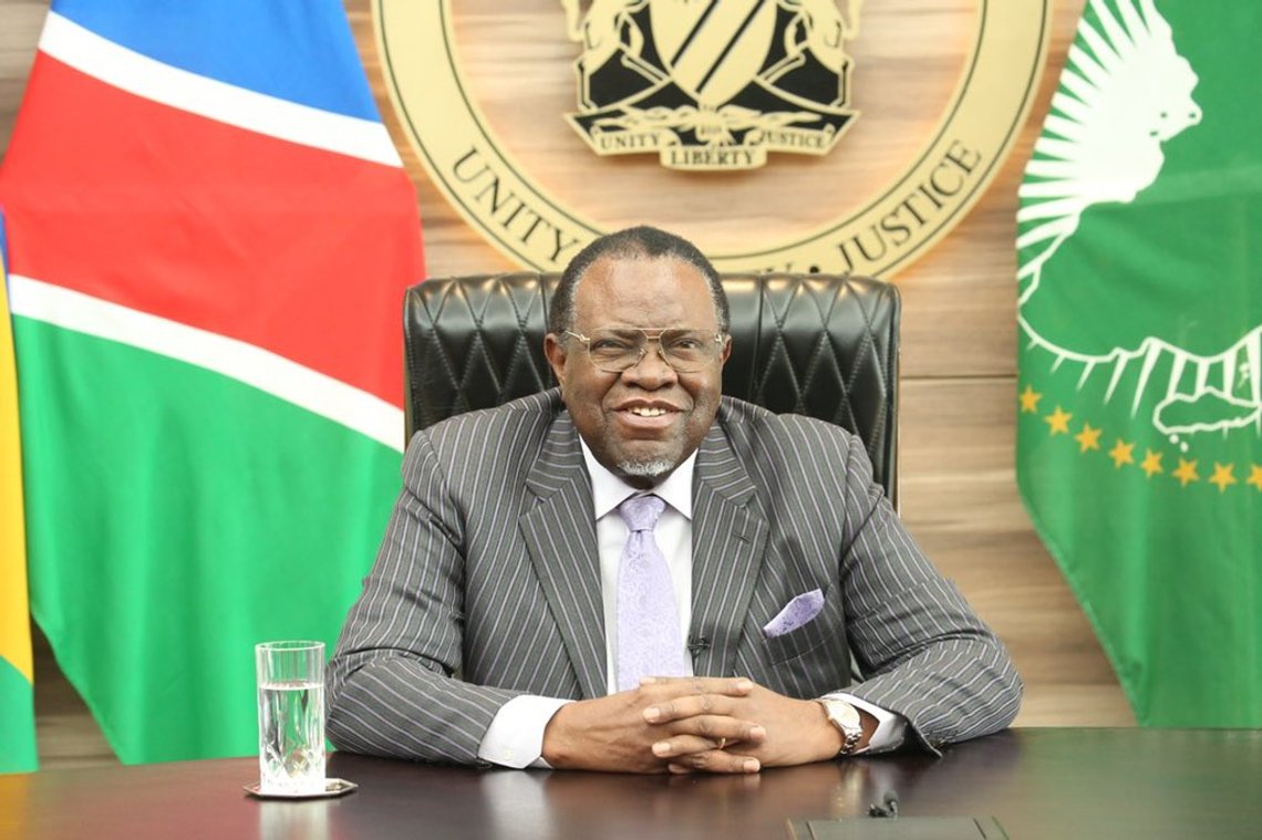 Namibias president Hage Gottfried Geingob åpner landet sitt for tyske «klimatiltaksflyktninger». Foto: Namibia Presidency Namibias president Hage Gottfried Geingob åpner landet sitt for tyske «klimatiltaksflyktninger». Foto: Namibia Presidency