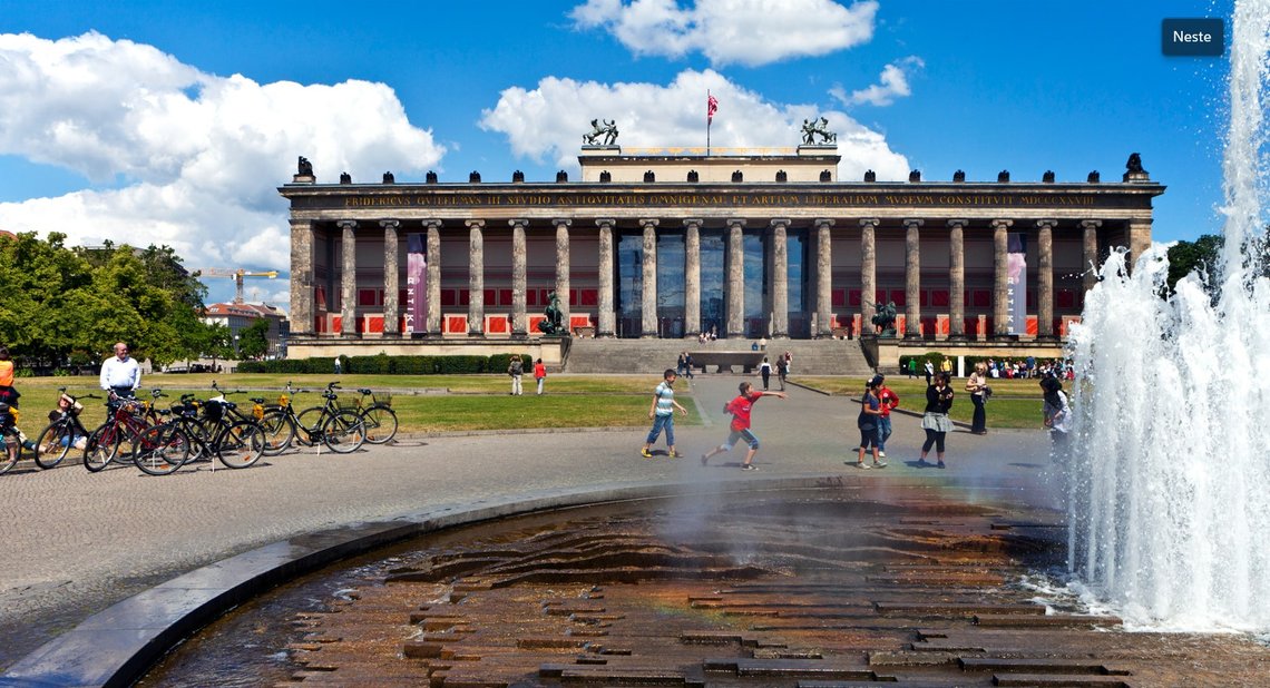 Altes Museum er det eldste museet på Museumsøya i Berlin. Det ble oppført mellom 1825 og 1830 og regnes som et hovedverk innen tysk nyklassisisme. Illustrasjonsfoto: Document / Arnt Jensvoll Altes Museum er det eldste museet på Museumsøya i Berlin. Det ble oppført mellom 1825 og 1830 og regnes som et hovedverk innen tysk nyklassisisme. Illustrasjonsfoto: Document / Arnt Jensvoll