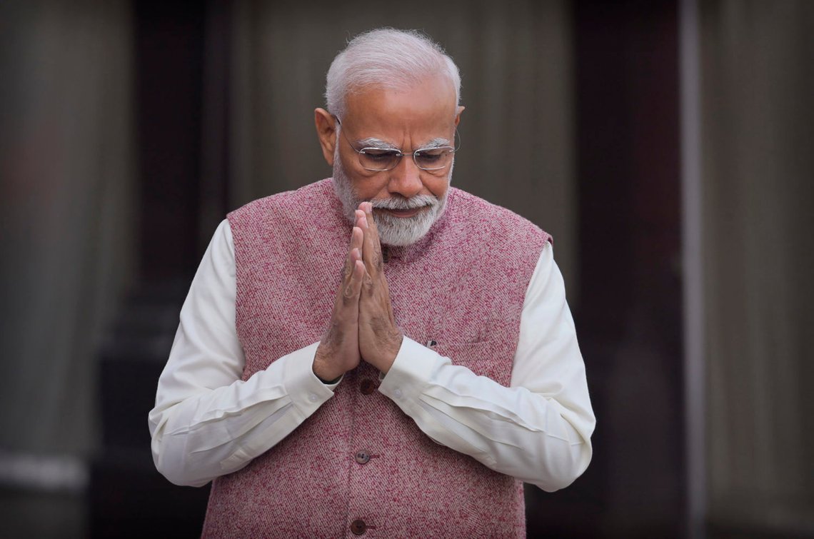 Indias statsminister Narendra Modi beskyldes for folkemord på muslimer av den britiske statskanalen BBC. Foto: AP/Manish Swarup Indias statsminister Narendra Modi beskyldes for folkemord på muslimer av den britiske statskanalen BBC. Foto: AP/Manish Swarup