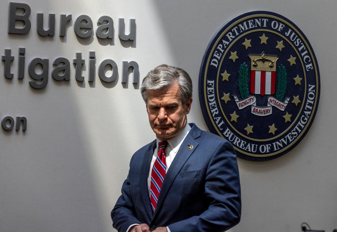 FBI-direktør Christopher Wray vil samarbeide tett med Big Tech av hensyn til nasjonal sikkerhet. Foto: Chris Machian/ Omaha World-Herald /AP/ NTB FBI-direktør Christopher Wray vil samarbeide tett med Big Tech av hensyn til nasjonal sikkerhet. Foto: Chris Machian/ Omaha World-Herald /AP/ NTB