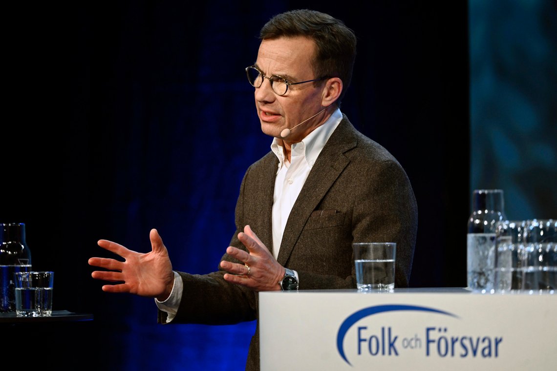 Statsminister Ulf Kristersson sier at Sverige ikke kan etterkomme alle kravene Tyrkia har stilt for å slippe landet inn i Nato. Foto: Henrik Montgomery, TT / AP / NTB. Statsminister Ulf Kristersson sier at Sverige ikke kan etterkomme alle kravene Tyrkia har stilt for å slippe landet inn i Nato. Foto: Henrik Montgomery, TT / AP / NTB.