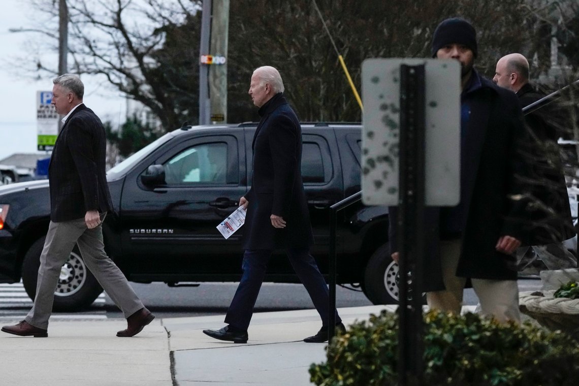 President Joe Biden walks from St. Edmund Roman Catholic Church after attending Mass in Rehoboth Beach, Del., Saturday, Jan. 21, 2023. (AP Photo/Carolyn Kaster) President Joe Biden walks from St. Edmund Roman Catholic Church after attending Mass in Rehoboth Beach, Del., Saturday, Jan. 21, 2023. (AP Photo/Carolyn Kaster)