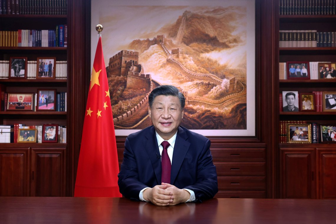 President Xi Jinping holdt nyttårsaften en fjernsynssendt tale der han blant annet kommenterte innsatsen mot koronaviruset. Foto: Ju Peng / Xinhua / AP / NTB President Xi Jinping holdt nyttårsaften en fjernsynssendt tale der han blant annet kommenterte innsatsen mot koronaviruset. Foto: Ju Peng / Xinhua / AP / NTB
