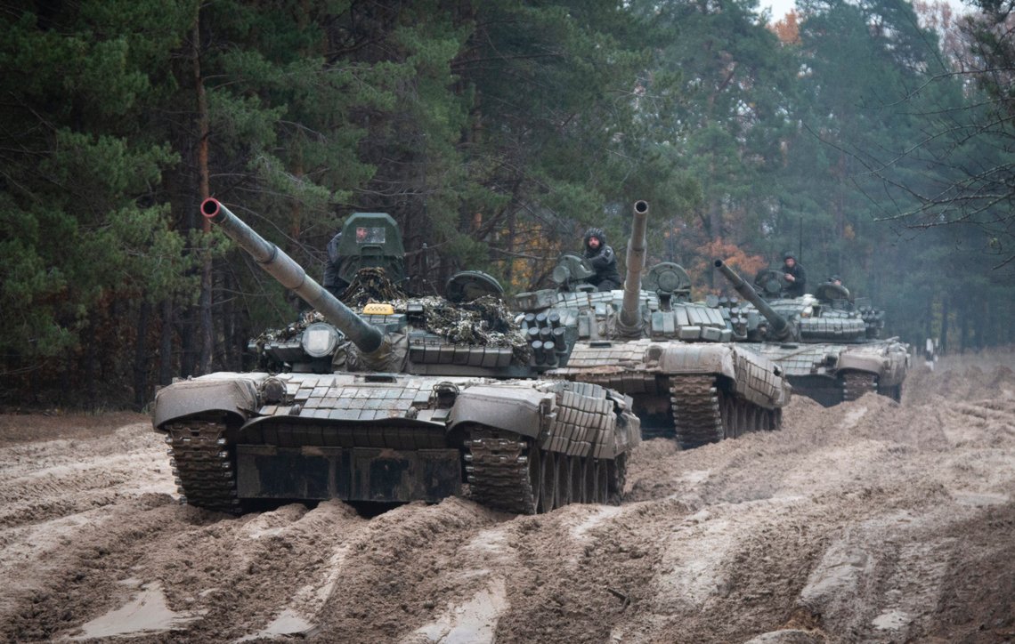 FILE - Ukrainian soldiers on captured Russian tanks T-72 hold military training close to the Ukraine-Belarus border near Chernihiv, Ukraine, Friday, Oct. 28, 2022. The West's move to send tanks to Ukraine was greeted enthusiastically from Kyiv, Berlin and Washington. But Moscow seemed to shrug. The Kremlin has warned the West that supplying tanks would be a dangerous escalation of the conflict and denounced the decision. (AP Photo/Aleksandr Shulman, File) FILE - Ukrainian soldiers on captured Russian tanks T-72 hold military training close to the Ukraine-Belarus border near Chernihiv, Ukraine, Friday, Oct. 28, 2022. The West's move to send tanks to Ukraine was greeted enthusiastically from Kyiv, Berlin and Washington. But Moscow seemed to shrug. The Kremlin has warned the West that supplying tanks would be a dangerous escalation of the conflict and denounced the decision. (AP Photo/Aleksandr Shulman, File)