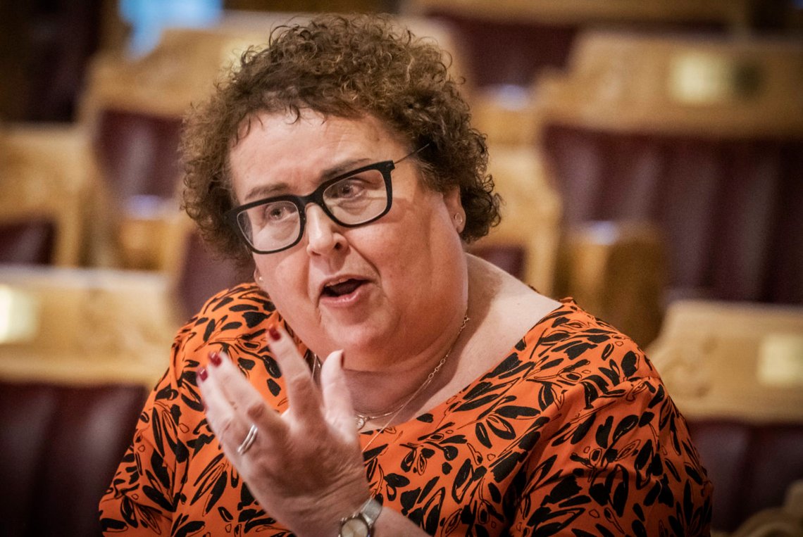 Avgått KrF-leder Olaug Bollestad under en spørretime på Stortinget i april 2023.
(Foto: Ole Berg-Rusten / NTB) Avgått KrF-leder Olaug Bollestad under en spørretime på Stortinget i april 2023.
(Foto: Ole Berg-Rusten / NTB)