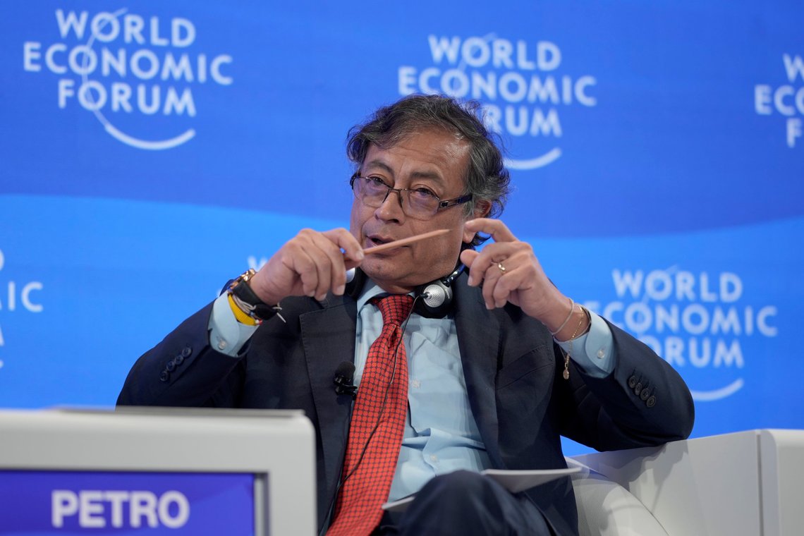 Colombias president Gustavo Petro under WEF-møtet i Davos. Foto: AP /Markus Schreiber/ NTB Colombias president Gustavo Petro under WEF-møtet i Davos. Foto: AP /Markus Schreiber/ NTB