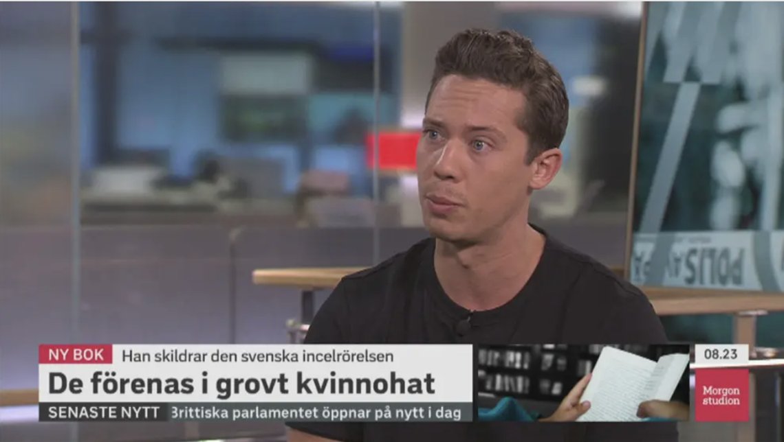 Den svenske forfatteren Pascal Engman har tatt for seg incels i boken Råttkungen. Skjermdump SVT Den svenske forfatteren Pascal Engman har tatt for seg incels i boken Råttkungen. Skjermdump SVT