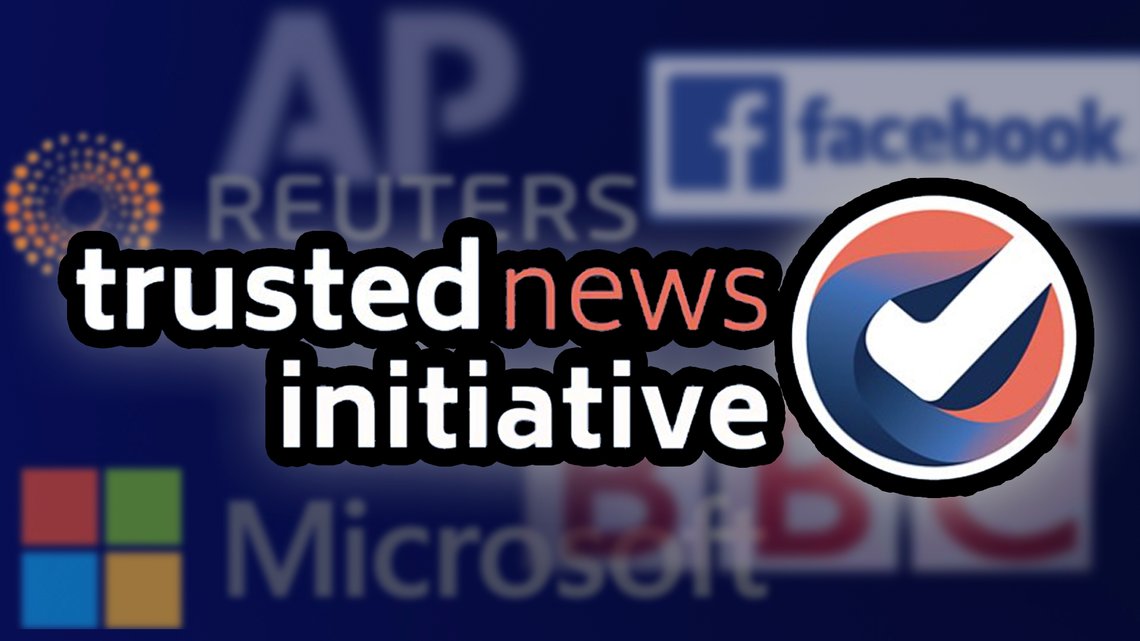 At TNI er «Beyond fake news» skal være sikkert og visst. Ifølge saksøkerne har TNI gått aktivt inn for å sabotere alle som utfordret deres plass i det internasjonale medielandskapet. Foto: Skjermdump av Trusted News Initiatives hjemmeside, samt logoer fra bransjepartnere At TNI er «Beyond fake news» skal være sikkert og visst. Ifølge saksøkerne har TNI gått aktivt inn for å sabotere alle som utfordret deres plass i det internasjonale medielandskapet. Foto: Skjermdump av Trusted News Initiatives hjemmeside, samt logoer fra bransjepartnere