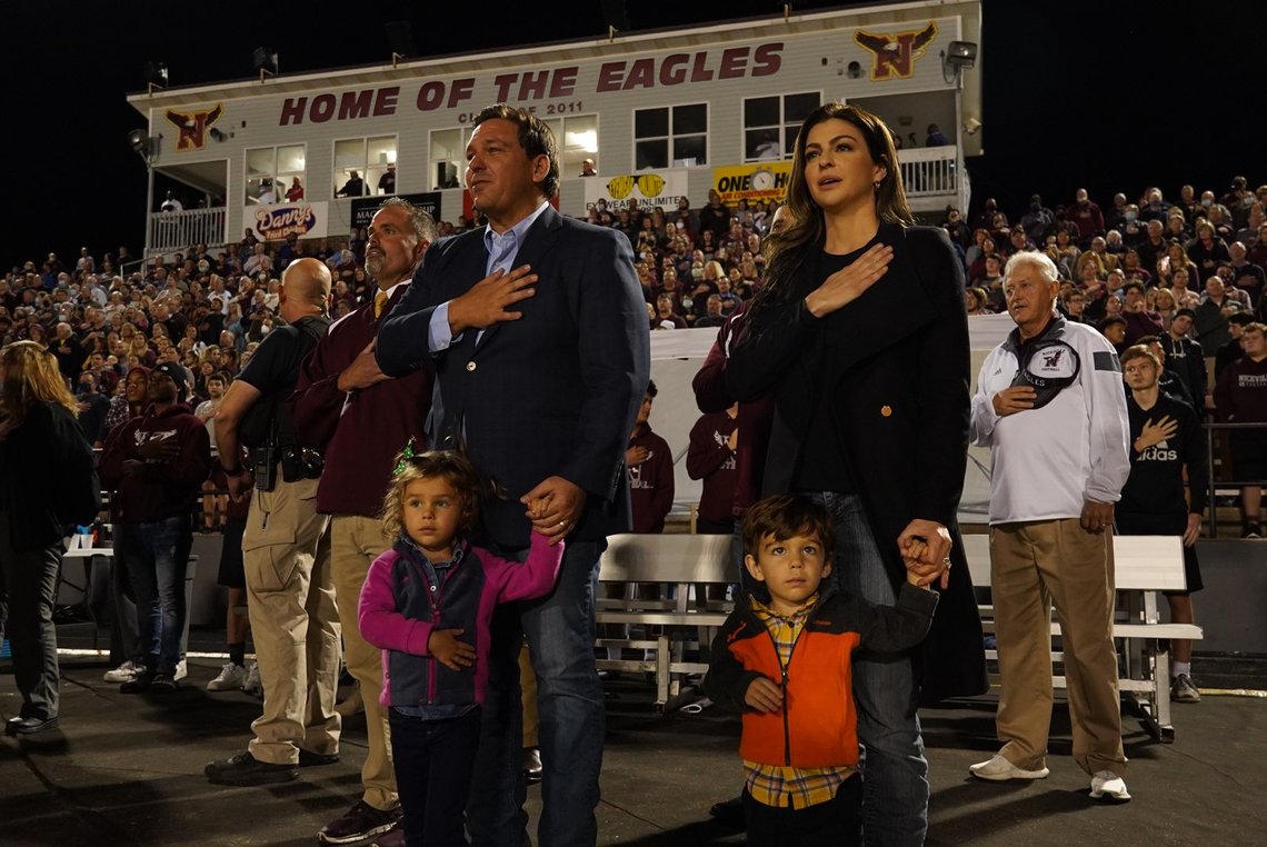 Niceville Football Game. Photo: Governor Ron DeSantis for public use. Niceville Football Game. Photo: Governor Ron DeSantis for public use.
