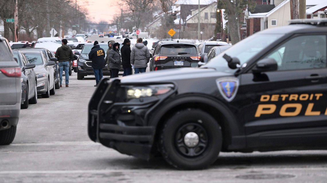 Detroit Police, Michigan State. Foto: Robin Buckson/Detroit News via AP Detroit Police, Michigan State. Foto: Robin Buckson/Detroit News via AP