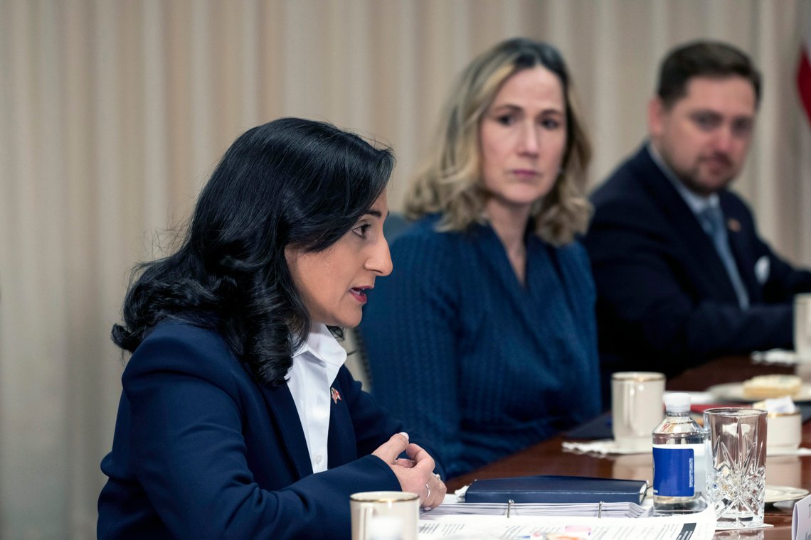Canada's Minister of National Defense Anita Anand, joined at right by Kirsten Hillman, the Canadian ambassador, speaks with Secretary of Defense Lloyd Austin at the Pentagon in Washington, Friday, Feb. 10, 2023. (AP Photo/J. Scott Applewhite) Canada's Minister of National Defense Anita Anand, joined at right by Kirsten Hillman, the Canadian ambassador, speaks with Secretary of Defense Lloyd Austin at the Pentagon in Washington, Friday, Feb. 10, 2023. (AP Photo/J. Scott Applewhite)