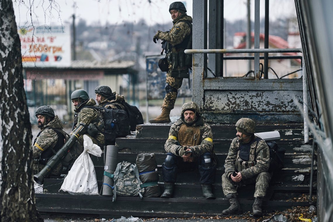 FILE - Ukrainian soldiers rest near their position in Bakhmut, Donetsk region, Ukraine, Saturday, Dec. 17, 2022. (AP Photo/LIBKOS, File) FILE - Ukrainian soldiers rest near their position in Bakhmut, Donetsk region, Ukraine, Saturday, Dec. 17, 2022. (AP Photo/LIBKOS, File)