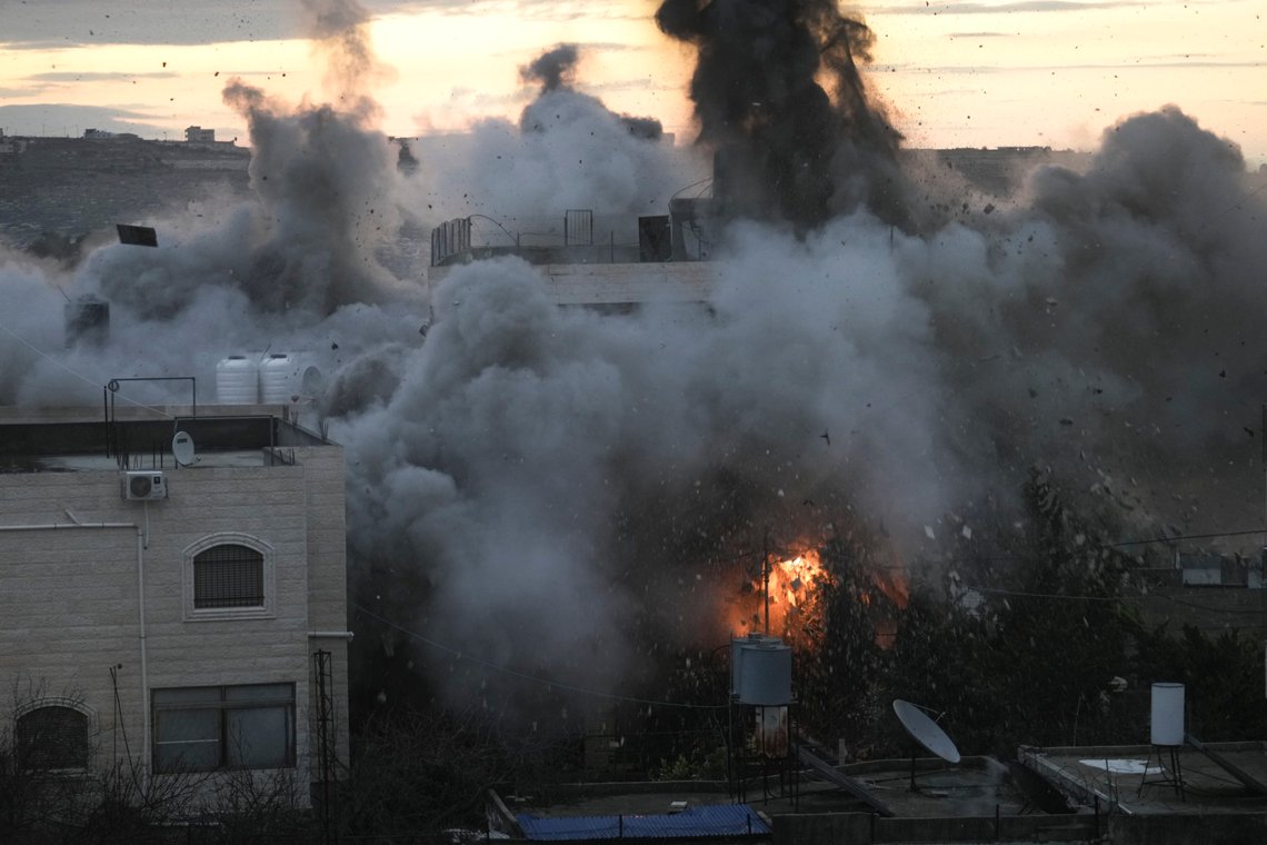 Israeli troops demolish the house of Palestinian Muhammed Kamel al-Jabari, who carried out a deadly shooting attack last year that killed one Israeli, in the West Bank city of Hebron, Thursday, Feb. 16, 2023. (AP Photo/Mahmoud Illean) Israeli troops demolish the house of Palestinian Muhammed Kamel al-Jabari, who carried out a deadly shooting attack last year that killed one Israeli, in the West Bank city of Hebron, Thursday, Feb. 16, 2023. (AP Photo/Mahmoud Illean)