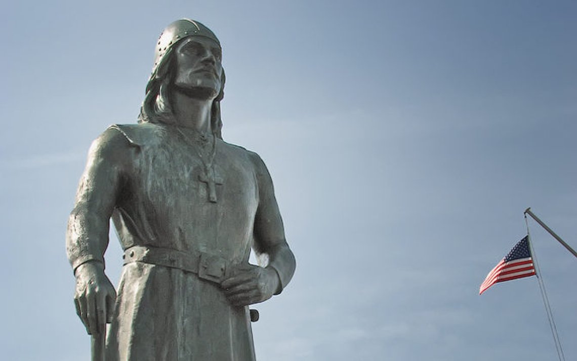 Seattle's Leif Erikson memorial statue at Shilshole Bay Marina. Foto: Wikimedia Commons Seattle's Leif Erikson memorial statue at Shilshole Bay Marina. Foto: Wikimedia Commons