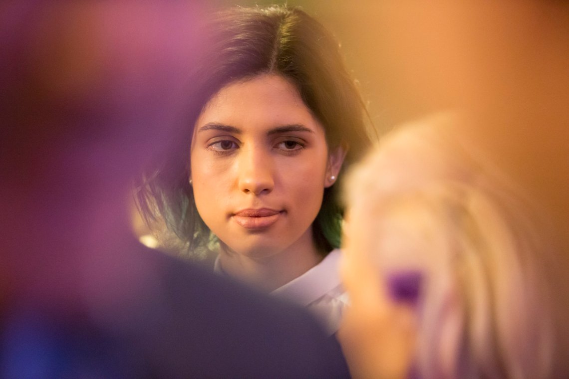Nadja Tolokonnikova, her fotografert under Oslo Freedom Forum i 2014, står på det russiske innenriksdepartementets liste over ettersøkte kriminelle. Arkivfoto: Torstein Bøe / NTB Nadja Tolokonnikova, her fotografert under Oslo Freedom Forum i 2014, står på det russiske innenriksdepartementets liste over ettersøkte kriminelle. Arkivfoto: Torstein Bøe / NTB