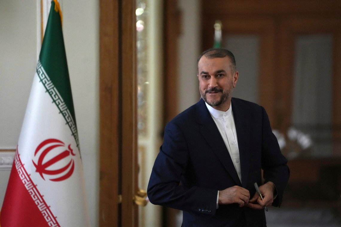 Irans utenriksminister Hossein Amirabollahian. Foto: AP/Vahid Salemi Irans utenriksminister Hossein Amirabollahian. Foto: AP/Vahid Salemi