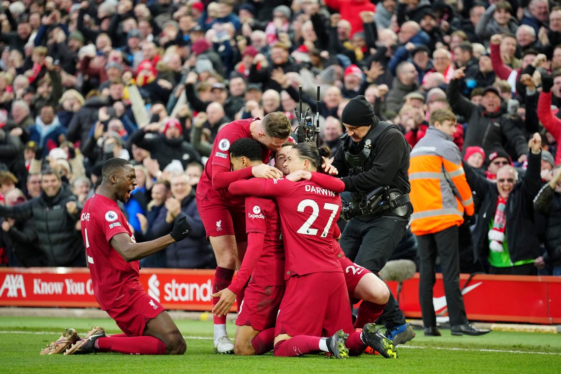 Liverpool herjet med Manchester United søndag. Foto: Jon Super / AP / NTB Liverpool herjet med Manchester United søndag. Foto: Jon Super / AP / NTB