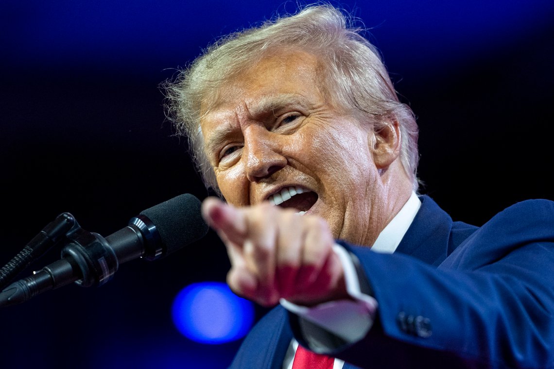 Former President Donald Trump speaks at the Conservative Political Action Conference, CPAC 2023, Saturday, March 4, 2023, at National Harbor in Oxon Hill, Md. (AP Photo/Alex Brandon) Former President Donald Trump speaks at the Conservative Political Action Conference, CPAC 2023, Saturday, March 4, 2023, at National Harbor in Oxon Hill, Md. (AP Photo/Alex Brandon)