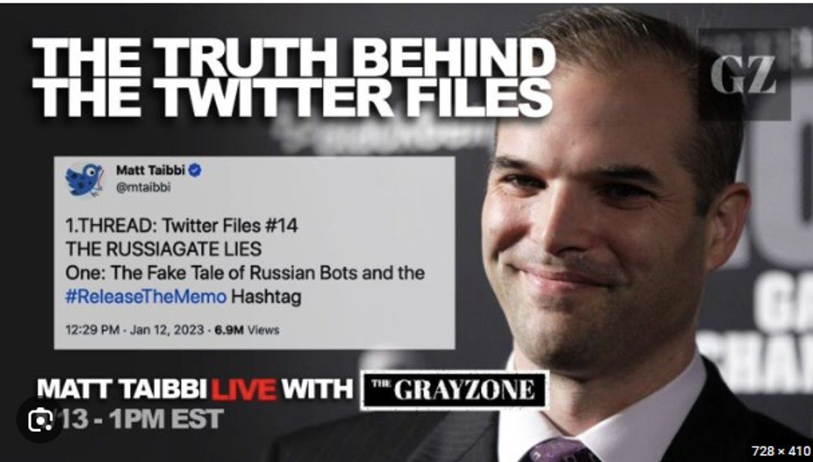 Matt Taibbi har avslørt elitenes løgner gjennom sitt arbeid med Twitter-filene. Skjerdump YouTube/ GreyZone Matt Taibbi har avslørt elitenes løgner gjennom sitt arbeid med Twitter-filene. Skjerdump YouTube/ GreyZone