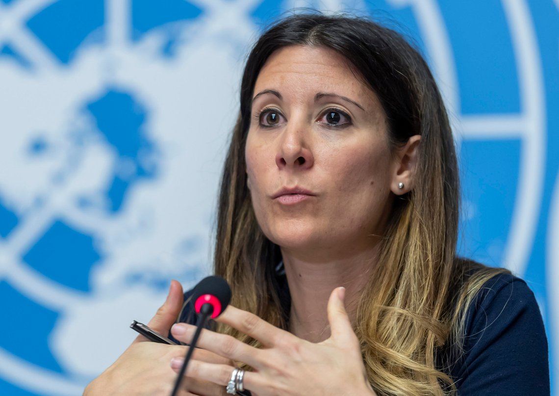 FILE - In this Wednesday, Jan. 29, 2020 file photo, Maria van Kerkhove, head of the Outbreak Investigation Task Force for the World Health Organization speaks during a news conference at the European headquarters of the United Nations in Geneva, Switzerland. The World Health Organization on Monday Dec. 7, 2020 had an unwelcome but potentially life-saving message for the holiday season: Don't hug. Maria Van Kerkhove, WHO’s technical lead on COVID-19, said most transmission happens among people who tend to spend a lot of time together sharing meals and indoor spaces, in workplaces or homes. (Martial Trezzini/Keystone via AP, File) FILE - In this Wednesday, Jan. 29, 2020 file photo, Maria van Kerkhove, head of the Outbreak Investigation Task Force for the World Health Organization speaks during a news conference at the European headquarters of the United Nations in Geneva, Switzerland. The World Health Organization on Monday Dec. 7, 2020 had an unwelcome but potentially life-saving message for the holiday season: Don't hug. Maria Van Kerkhove, WHO’s technical lead on COVID-19, said most transmission happens among people who tend to spend a lot of time together sharing meals and indoor spaces, in workplaces or homes. (Martial Trezzini/Keystone via AP, File)