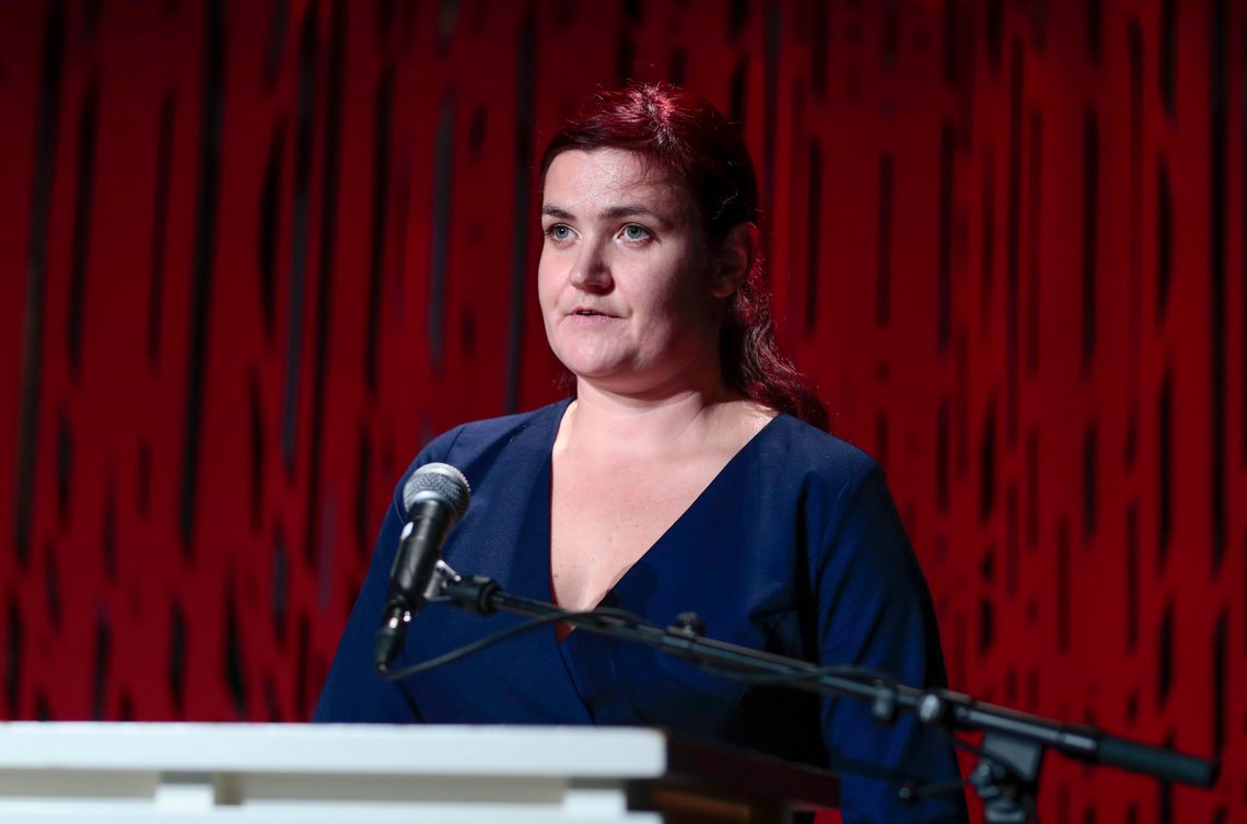 Historiker og journalist Maren Sæbø under prisutdeling av Ingrid Aunes Minnepris på Litteraturhuset i Oslo. Sæbø vant prisen.
Foto: Jil Yngland / NTB Historiker og journalist Maren Sæbø under prisutdeling av Ingrid Aunes Minnepris på Litteraturhuset i Oslo. Sæbø vant prisen.
Foto: Jil Yngland / NTB
