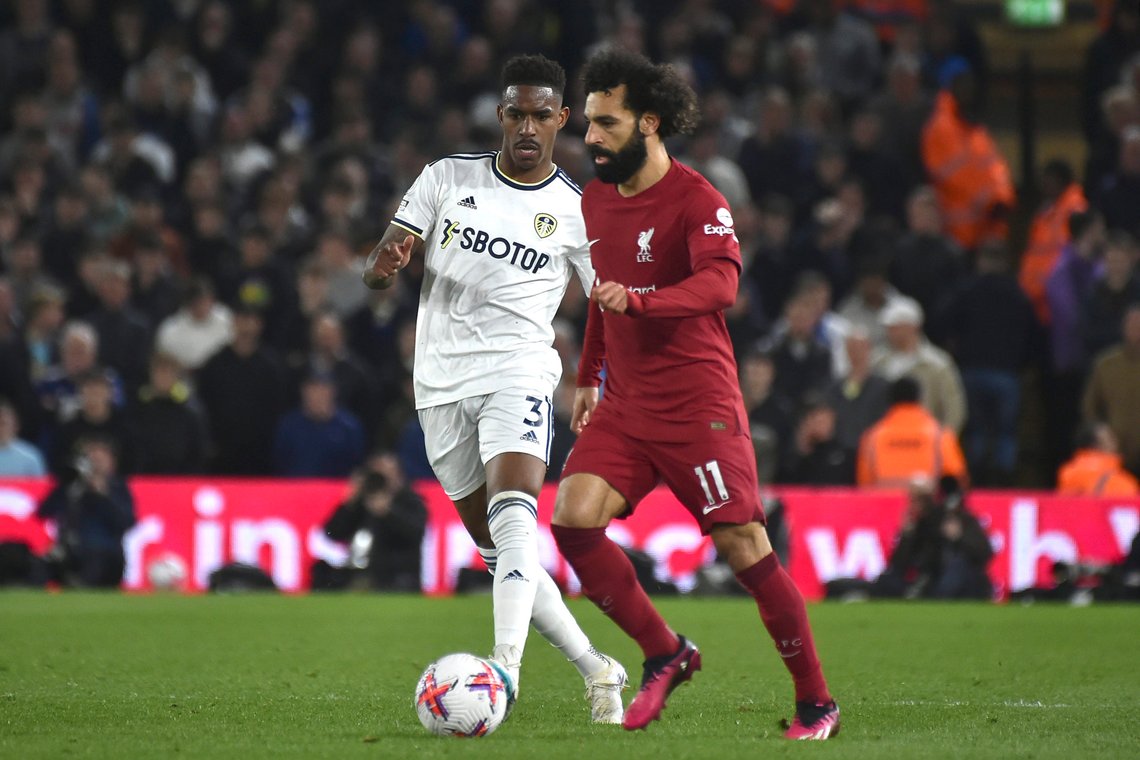 Liverpools Mohamed Salah, var i knallform da de røde banket Leeds på bortebane. Foto: AP/Rui Vieira Liverpools Mohamed Salah, var i knallform da de røde banket Leeds på bortebane. Foto: AP/Rui Vieira