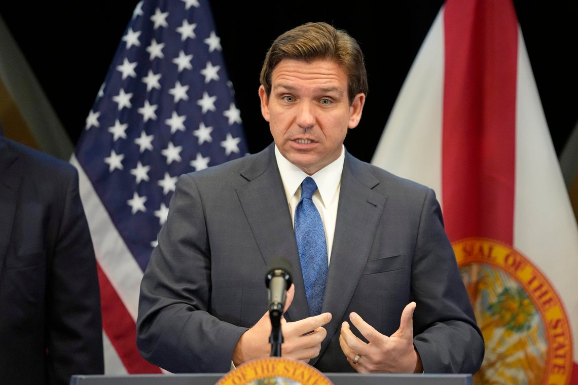 Floridas guvernør Ron DeSantis. Foto: John Raoux / AP / NTB Floridas guvernør Ron DeSantis. Foto: John Raoux / AP / NTB