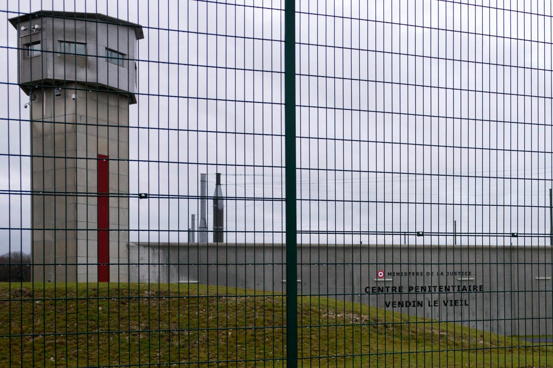 FILE - This Friday, Dec.15, 2017 shows an outside view of the prison in Vendin le Vieil, northern France. Paris' prosecutor's office says it has opened a counterterrorism investigation into attempted murder after an incident at notorious high security French prison Vendin le Vieil. (AP Photo/Michel Spingler, File) FILE - This Friday, Dec.15, 2017 shows an outside view of the prison in Vendin le Vieil, northern France. Paris' prosecutor's office says it has opened a counterterrorism investigation into attempted murder after an incident at notorious high security French prison Vendin le Vieil. (AP Photo/Michel Spingler, File)