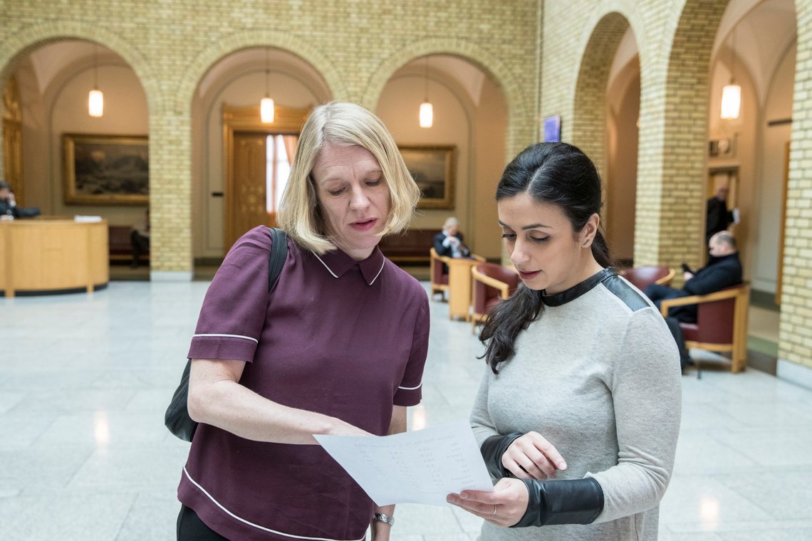 Det finnes en mulighet for at både Anniken Huitfeldt og Hadia Tajik kan miste sine stortingsplasser.
Foto: Vidar Ruud / NTB Det finnes en mulighet for at både Anniken Huitfeldt og Hadia Tajik kan miste sine stortingsplasser.
Foto: Vidar Ruud / NTB