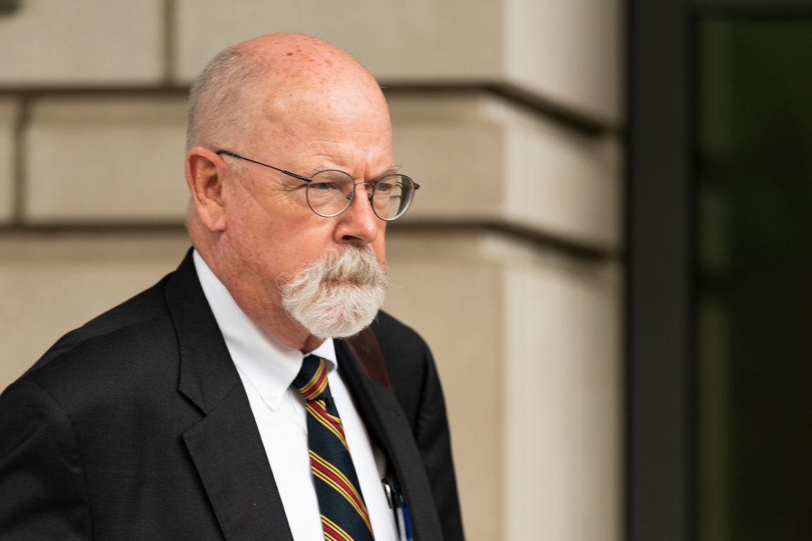 FILE - Special counsel John Durham, the prosecutor appointed to investigate potential government wrongdoing in the early days of the Trump-Russia probe, leaves federal court in Washington, May 16, 2022. Durham ended his four-year investigation into possible FBI misconduct in its probe of ties between Russia and Donald Trump’s 2016 presidential campaign. The report Monday, May 15, 2023, from Durham offers withering criticism of the bureau but a meager court record that fell far short of the former president’s prediction he would uncover the “crime of the century.” (AP Photo/Manuel Balce Ceneta, File) FILE - Special counsel John Durham, the prosecutor appointed to investigate potential government wrongdoing in the early days of the Trump-Russia probe, leaves federal court in Washington, May 16, 2022. Durham ended his four-year investigation into possible FBI misconduct in its probe of ties between Russia and Donald Trump’s 2016 presidential campaign. The report Monday, May 15, 2023, from Durham offers withering criticism of the bureau but a meager court record that fell far short of the former president’s prediction he would uncover the “crime of the century.” (AP Photo/Manuel Balce Ceneta, File)