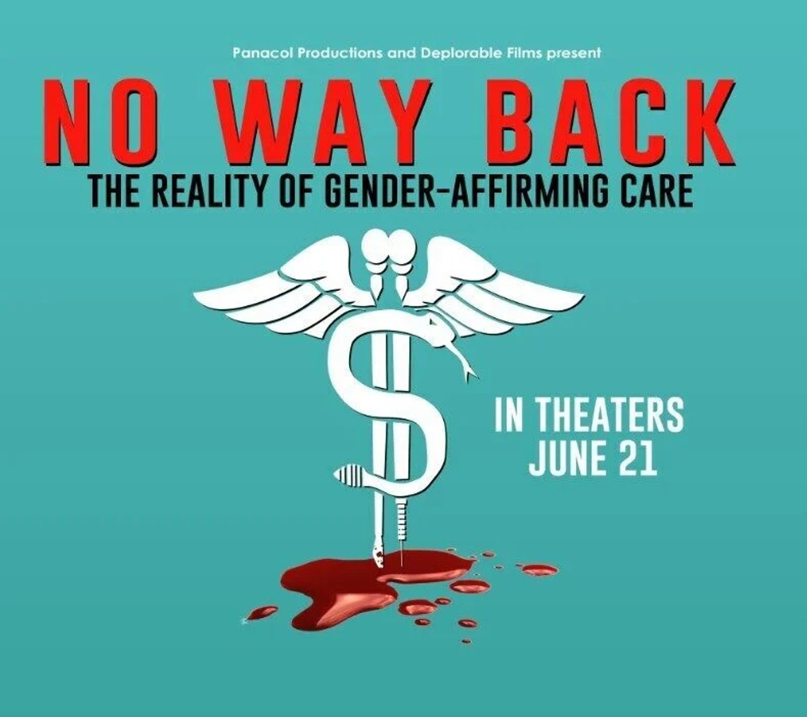 Photo: Movie Poster NO WAY BACK: The Reality of Gender-Affirming Care. Photo: Movie Poster NO WAY BACK: The Reality of Gender-Affirming Care.