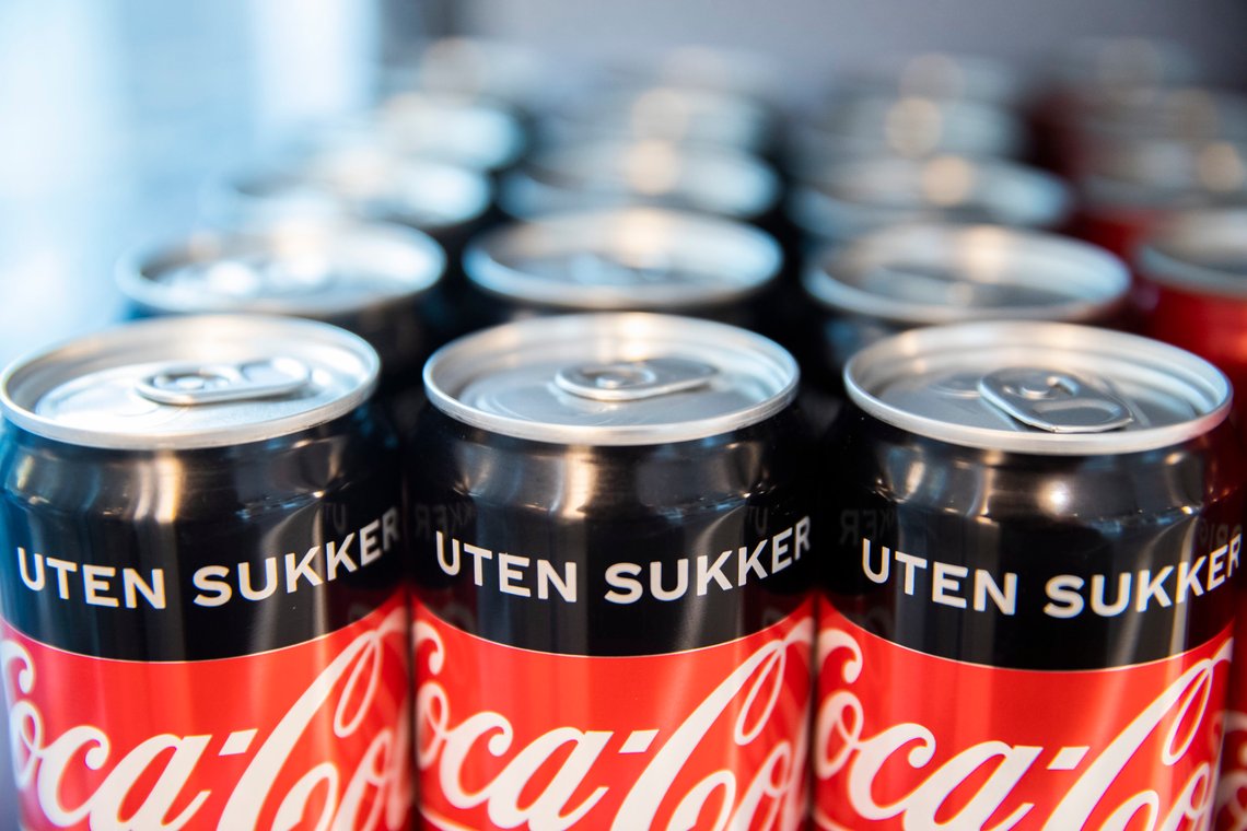 Brus uten sukker. Coca-Cola
Foto: Berit Roald / NTB Brus uten sukker. Coca-Cola
Foto: Berit Roald / NTB
