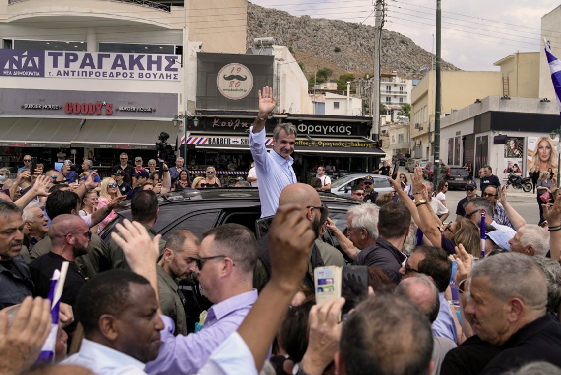 Hellas' statsminister Kyriakos Mitsotakis og hans Nytt demokrati er ventet å gjøre det enda bedre enn forrige gang. Foto: Thanassis Stavrakis / AP / NTB Hellas' statsminister Kyriakos Mitsotakis og hans Nytt demokrati er ventet å gjøre det enda bedre enn forrige gang. Foto: Thanassis Stavrakis / AP / NTB