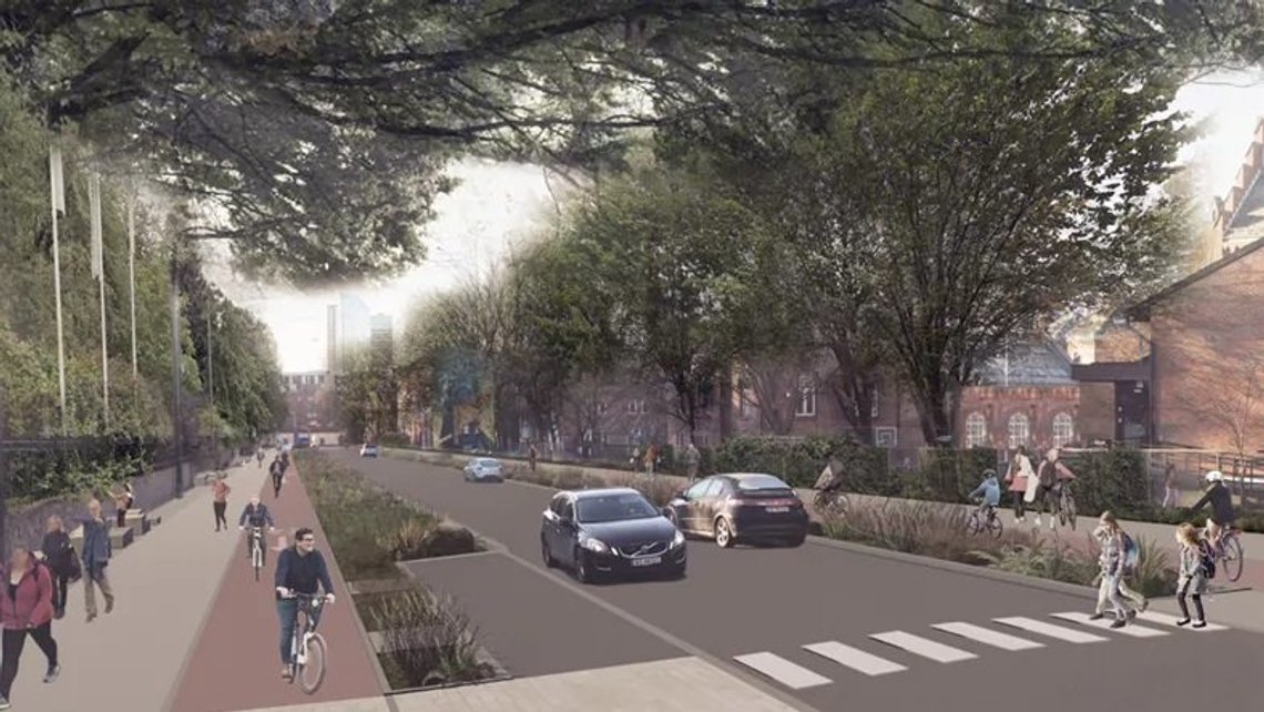 Slik ser Oslo kommune for seg at Sars gate skal bli. Foto: Oslo kommune Slik ser Oslo kommune for seg at Sars gate skal bli. Foto: Oslo kommune