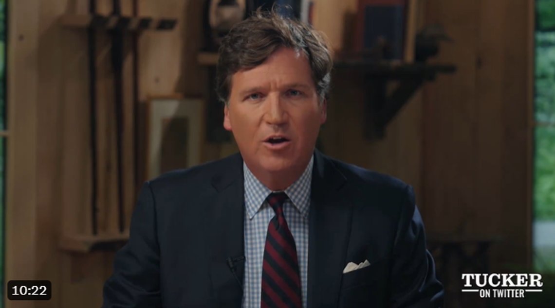 Fox News mener Tucker Carlson bryter kontrakten etter at han hadde sin premiere på Twitter. Skjermdump Twitter/ Carlson Fox News mener Tucker Carlson bryter kontrakten etter at han hadde sin premiere på Twitter. Skjermdump Twitter/ Carlson