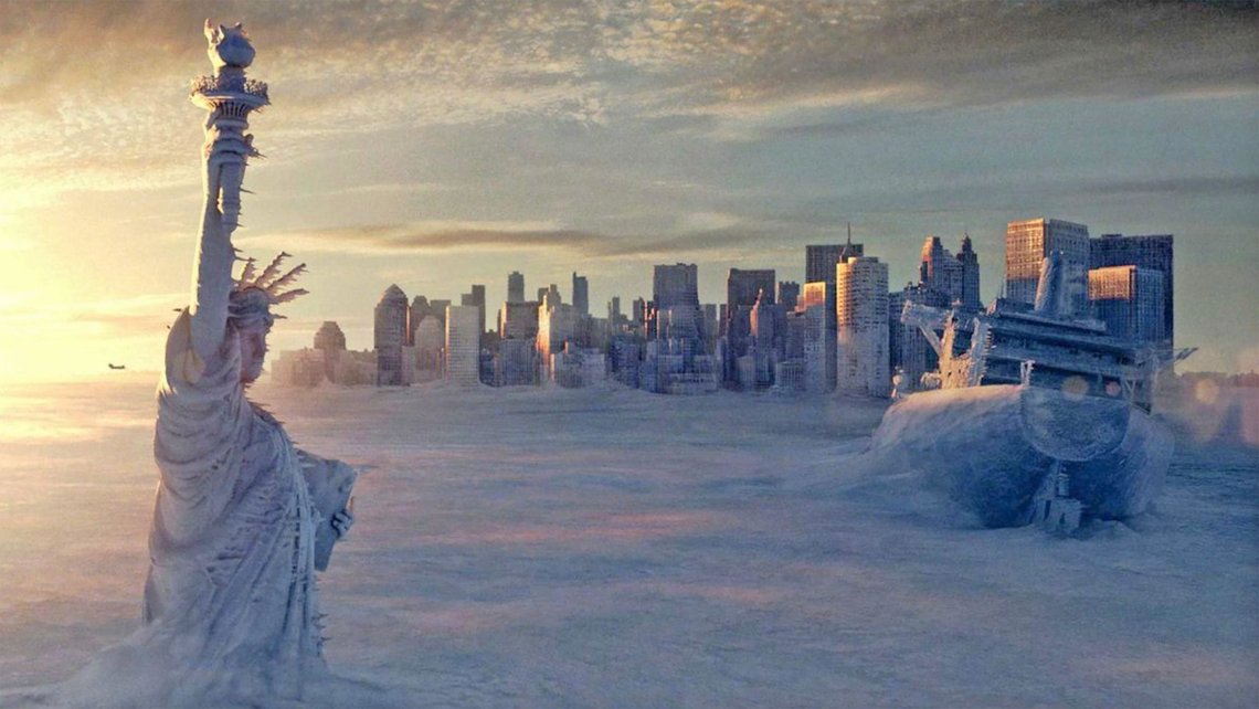 THE DAY AFTER TOMORROW 2004 20th Century Fox film. New York is frozen. Photo: Pictorial Press Ltd / Alamy Stock Photo. THE DAY AFTER TOMORROW 2004 20th Century Fox film. New York is frozen. Photo: Pictorial Press Ltd / Alamy Stock Photo.