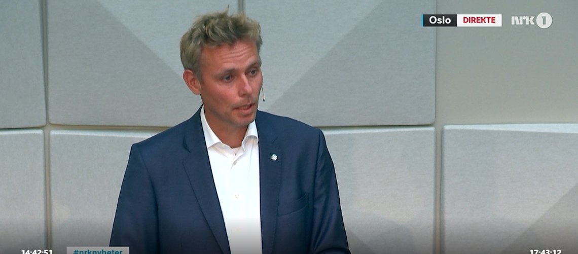 Ola Borten Moe melder sin avgang på pressekonferanse i dag. Skjermdump NRK Ola Borten Moe melder sin avgang på pressekonferanse i dag. Skjermdump NRK