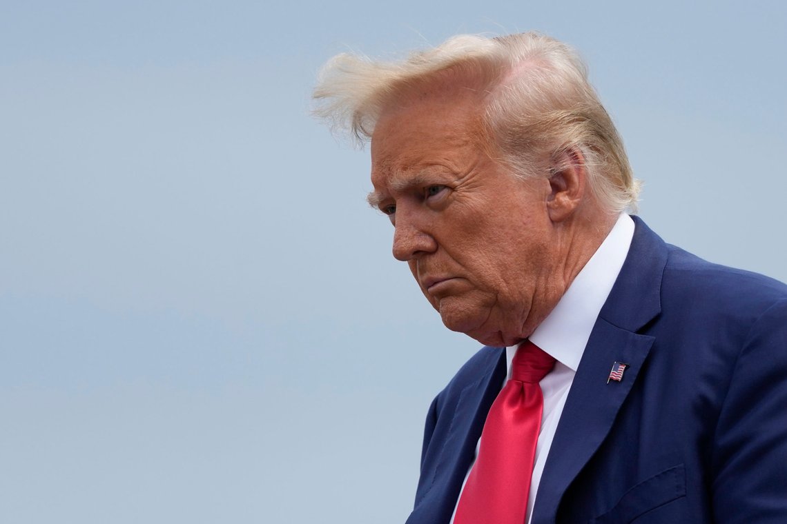 Former President Donald Trump arrives at Ronald Reagan Washington National Airport, Thursday, Aug. 3, 2023, in Arlington, Va., as he heads to Washington to face a judge on federal conspiracy charges alleging Trump conspired to subvert the 2020 election. (AP Photo/Alex Brandon) Former President Donald Trump arrives at Ronald Reagan Washington National Airport, Thursday, Aug. 3, 2023, in Arlington, Va., as he heads to Washington to face a judge on federal conspiracy charges alleging Trump conspired to subvert the 2020 election. (AP Photo/Alex Brandon)