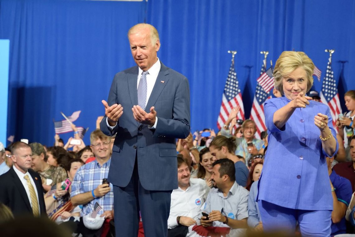 SCRANTON, PA, USA - AUGUST 15, 2016: Vice President Joe Biden and Democratic Presidential nominee Hillary Clinton hold a joint campaign rally at Riverview Sports. Photo: Shutterstock by Evan El-Amin. SCRANTON, PA, USA - AUGUST 15, 2016: Vice President Joe Biden and Democratic Presidential nominee Hillary Clinton hold a joint campaign rally at Riverview Sports. Photo: Shutterstock by Evan El-Amin.