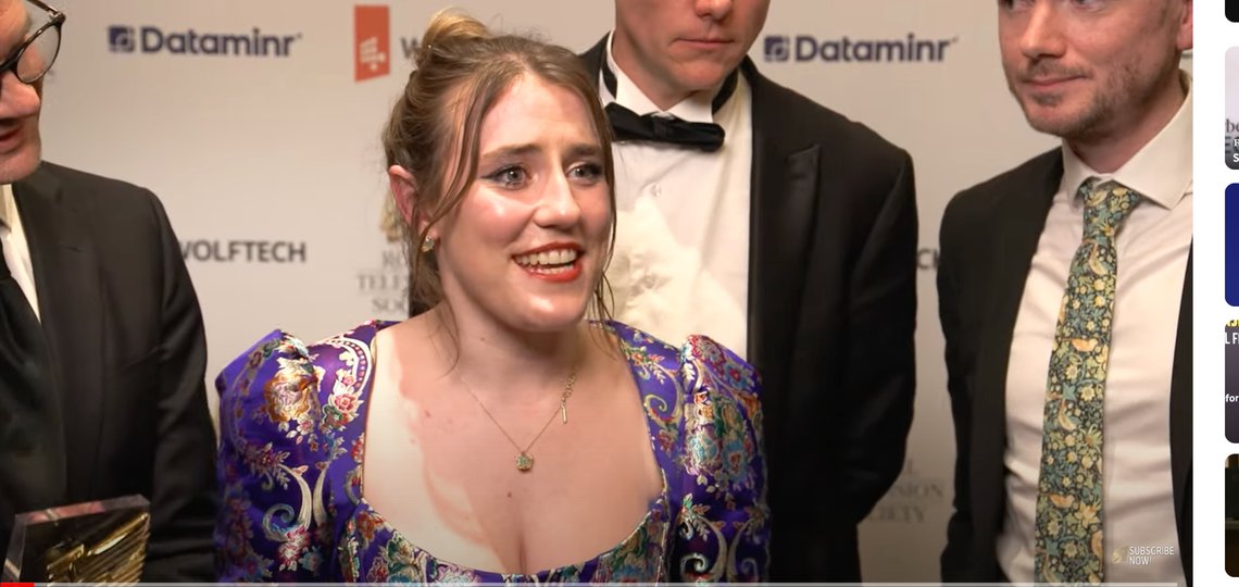 Marianna Spring. Stillbilde: Royal Television Society / YouTube. Marianna Spring. Stillbilde: Royal Television Society / YouTube.