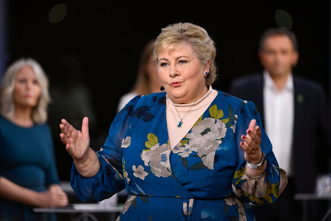 Stavanger, Norway 20230908.
Erna Solberg (H) i partilederdebatten til NRK i Stavanger.
Foto: Carina Johansen / NTB Stavanger, Norway 20230908.
Erna Solberg (H) i partilederdebatten til NRK i Stavanger.
Foto: Carina Johansen / NTB