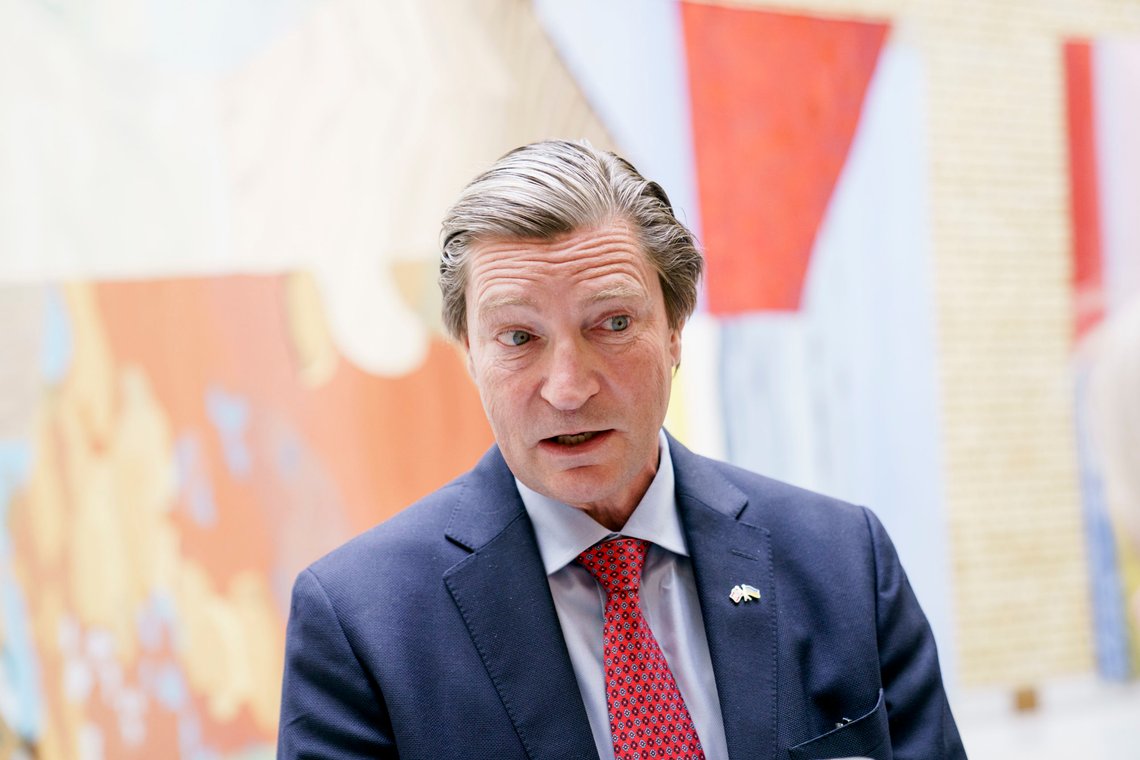 Christian Tybring-Gjedde (FrP) mener det er uhørt å kalle Hamas for noe annet enn en terrororganisasjon.
Foto: Stian Lysberg Solum / NTB Christian Tybring-Gjedde (FrP) mener det er uhørt å kalle Hamas for noe annet enn en terrororganisasjon.
Foto: Stian Lysberg Solum / NTB