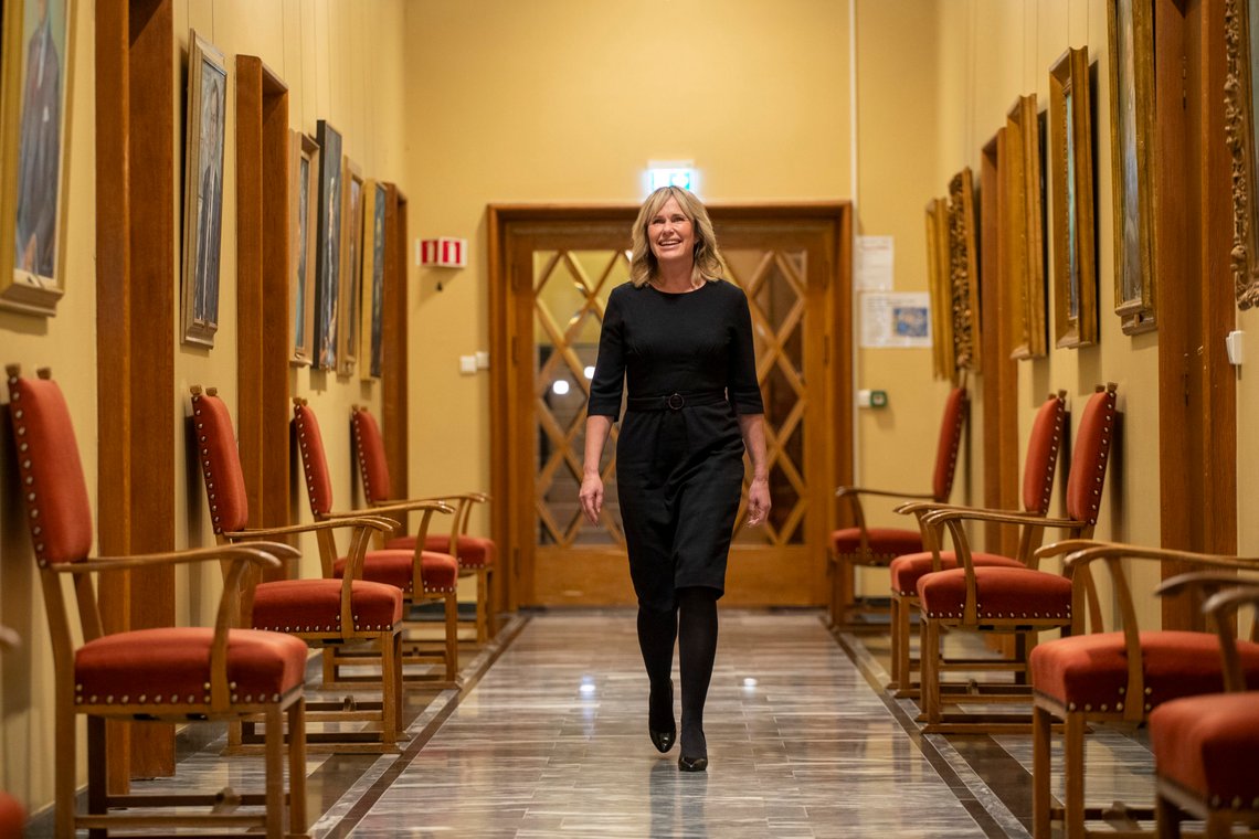 Oslos nye ordfører Anne Lindboe (H) er en av dem som ønsker å markere støtte til Palestina.
Foto: Frederik Ringnes / NTB Oslos nye ordfører Anne Lindboe (H) er en av dem som ønsker å markere støtte til Palestina.
Foto: Frederik Ringnes / NTB
