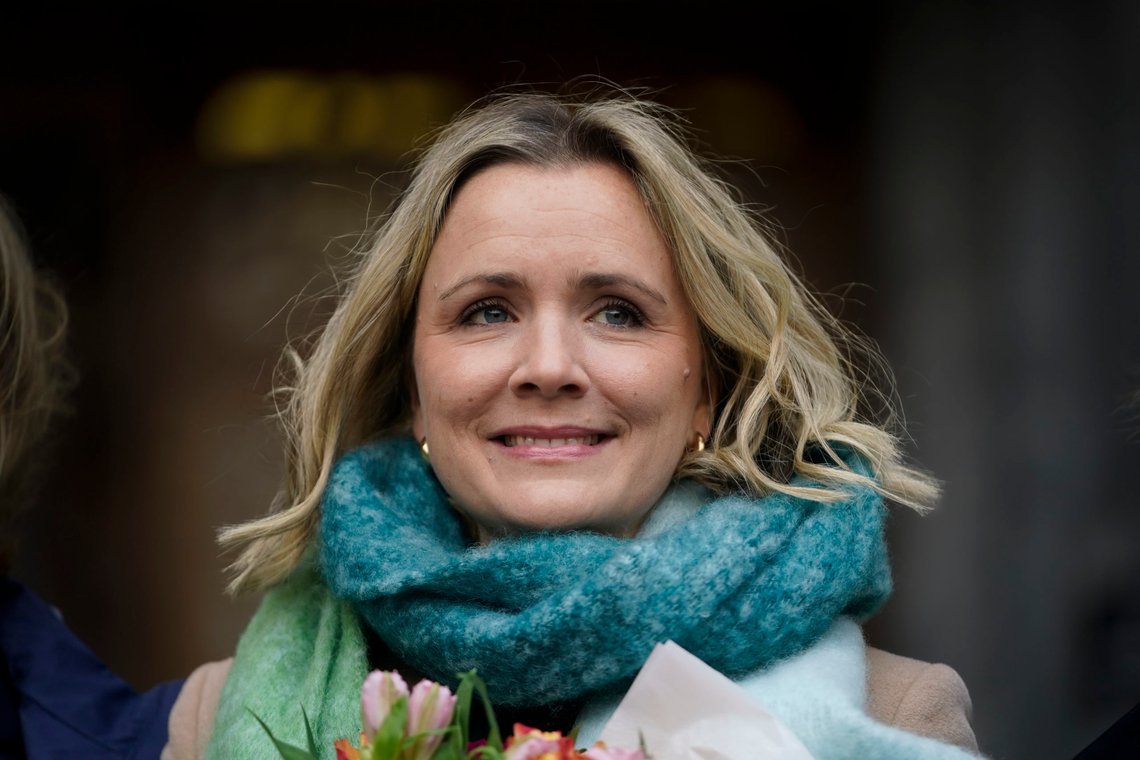 Oslo 20231025.
Venstres Marit Kristine Vea (V) blir ny byråd for miljø og samferdsel i Oslo.
Foto: Terje Pedersen / NTB Oslo 20231025.
Venstres Marit Kristine Vea (V) blir ny byråd for miljø og samferdsel i Oslo.
Foto: Terje Pedersen / NTB