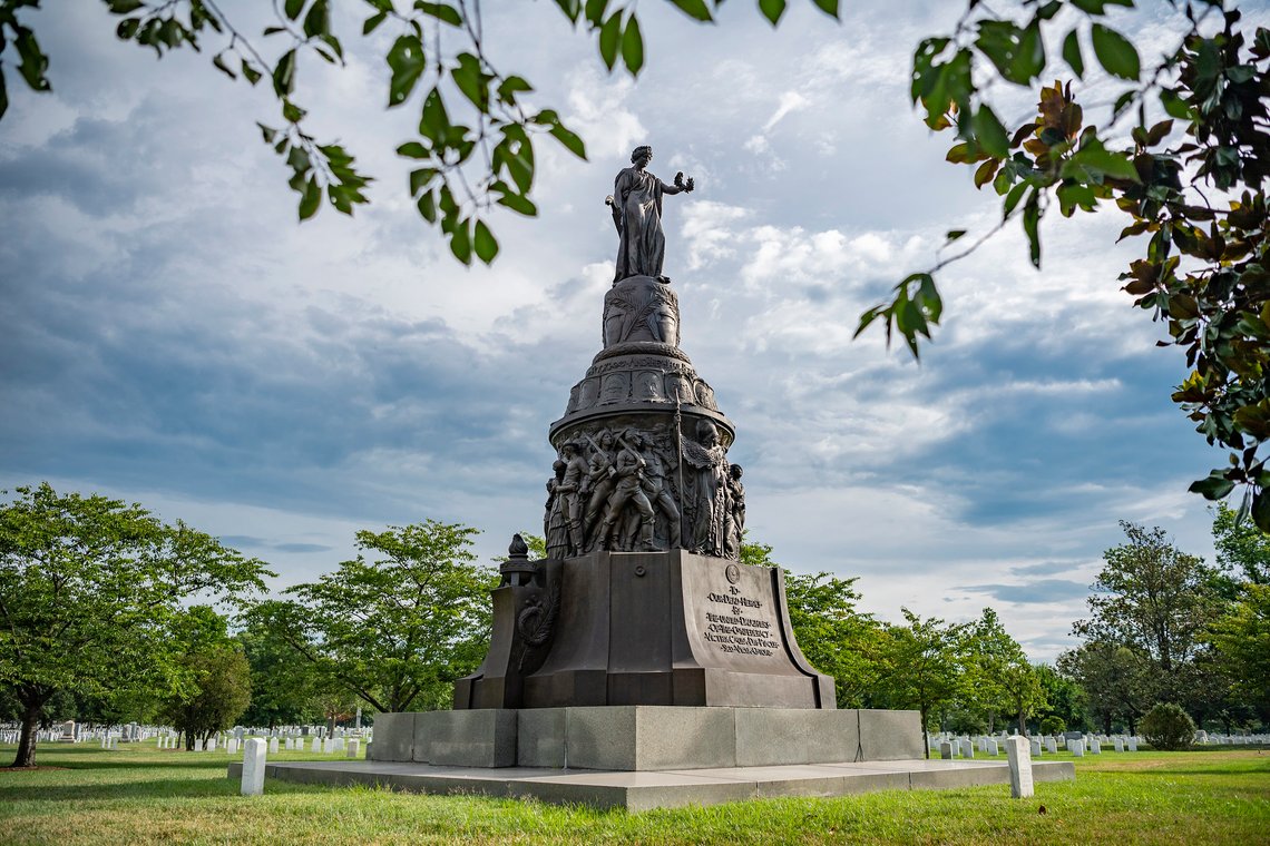 As required by Congress and implemented by the Secretary of Defense, Arlington National Cemetery (ANC) is required to remove the Confederate Memorial located in Section 16 of ANC. Photo: Arlington National Cemetery website (public domain). As required by Congress and implemented by the Secretary of Defense, Arlington National Cemetery (ANC) is required to remove the Confederate Memorial located in Section 16 of ANC. Photo: Arlington National Cemetery website (public domain).