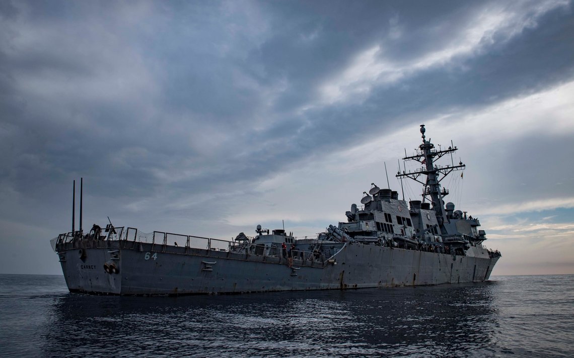 This image provided by the U.S. Navy shows the USS Carney in the Mediterranean Sea on Oct. 23, 2018. The USS Carney, a Navy destroyer, on Thursday, Oct. 19, 2023, took out three missiles that had been fired from Yemen and were heading north, U.S. officials said. The officials spoke on condition of anonymity to discuss military operations not yet announced. (Mass Communication Spc. 1st Class Ryan U. Kledzik/U.S. Naval Forces Europe-Africa via AP) This image provided by the U.S. Navy shows the USS Carney in the Mediterranean Sea on Oct. 23, 2018. The USS Carney, a Navy destroyer, on Thursday, Oct. 19, 2023, took out three missiles that had been fired from Yemen and were heading north, U.S. officials said. The officials spoke on condition of anonymity to discuss military operations not yet announced. (Mass Communication Spc. 1st Class Ryan U. Kledzik/U.S. Naval Forces Europe-Africa via AP)